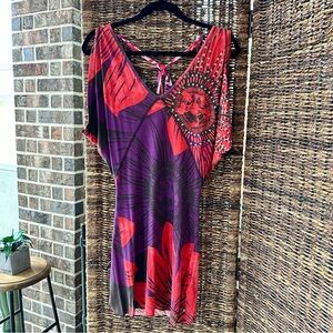 DEPT purple and pink dress